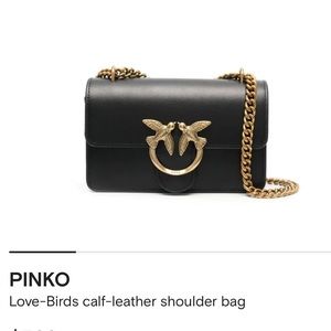 Pinko calf leather shoulder & crossbody bag